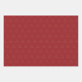 Classic Red Green Gold Merry kerst Inpakpapier Vel (Voorkant 3)