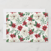 Classic Red & Green Pointsetta Carte photo de vaca (Dos)