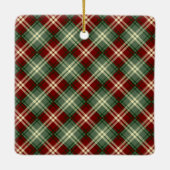 Classic Red Green Pset Personalized Pet Dog Foto Keramisch Ornament (Achterkant)