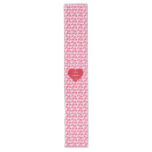 Classic Red Hearts Table Runner Love Gift Lange Tafelloper (Voorkant)
