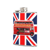 Classic Red London Bus Heupfles (Links)