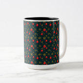 Classic Red Ornaments Christmas Coffee Mug (15 oz) (Devant droit)