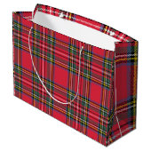 Classic Red Plaid Grand sac cadeau (Dos Angle)