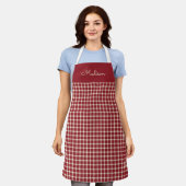 Classic Red Pset Pattern Schort met naam (Gedragen)