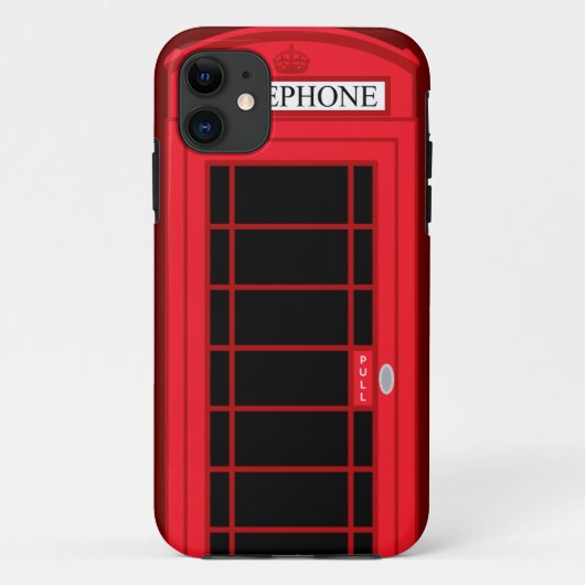 Classic Red Public Telephone Box UK: iPhone 5 Hoes (Achterkant)
