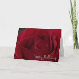 Classic Red Rose Happy Birthday Wenskaart Kaart