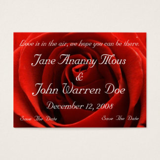 Classic Red Rose Save the Date Kaart