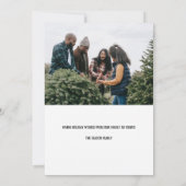 Classic Red Script 2-fotokerstkaart (Achterkant)