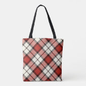Classic Red Tartan Check Draagtas (Achterkant)