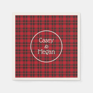 Classic Red Tartan Pset Paper Napkin Servet