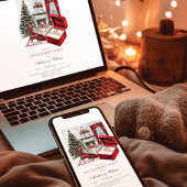 Classic Red Vintage Christmas Verloving Kaart