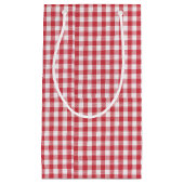 Classic Red & White Buffalo Check Gingham Pattern  Klein Cadeauzakje (Voorkant)