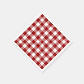 Classic Red White Gingham Check Patroon Servet (Hoek)