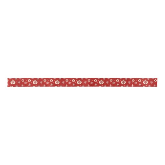 Classic Red & White Snowflakes Christmas Holiday Lint (Voorkant)