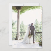 Classic Regency Blue Cameo Wedding Photo Bedankkaart (Voorkant)