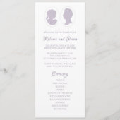 Classic Regency Paarse Cameo Wedding Ceremony Programma (Voorkant)