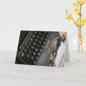 Classic Remette Typewriter:  charme Kaart (Gele Bloem)