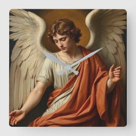 Classic Renaissance Angel Wall Clock Vierkante Klok