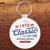 Classic Retro 1973 Limited Edition Birthday Sleutelhanger (Voorkant)