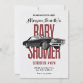 Classic Retro auto baby shower Kaart (Voorkant)