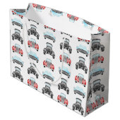 Classic Retro Cars Aquarelpatroon Groot Cadeauzakje (Achterkant Gekanteld)