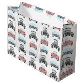 Classic Retro Cars Aquarelpatroon Groot Cadeauzakje (Voorkant Gekanteld)