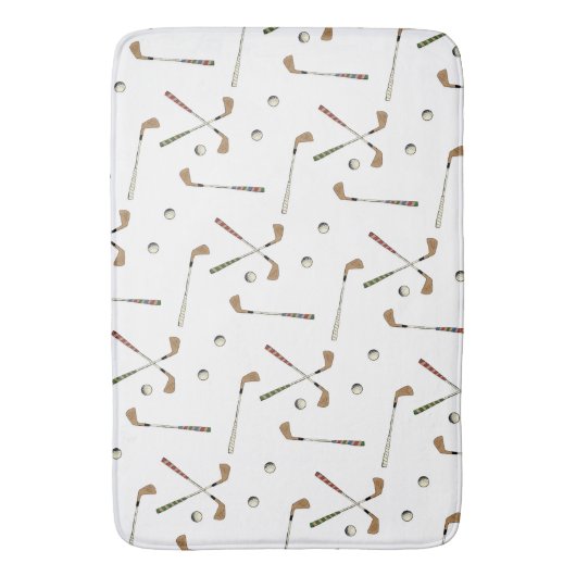 Classic Retro Golf Golfer Club Ball Pattern Badmat (Voorkant Verticaal)