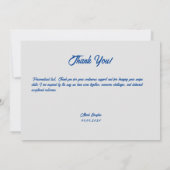 Classic Retro  handschrift bedankje Bedankkaart (Achterkant)