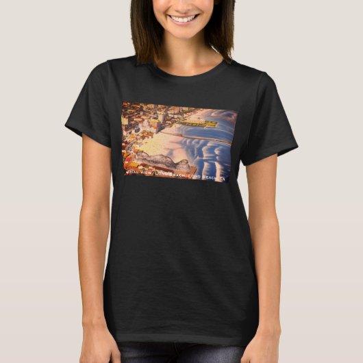 Classic Retro Long Beach (California Beach Town) T-shirt (Voorkant)