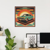 Classic rétro poster de voiture vintage (Bureau à domicile)