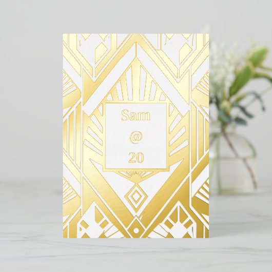 Classic Retro Verjaardag Diner Party Menu (Staand Voorkant)