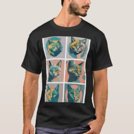 Classic retro vintage cat all in one 4 t-shirt