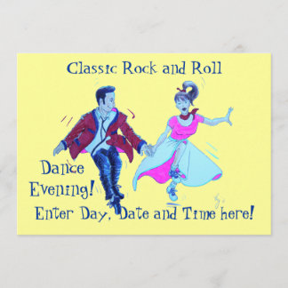 Classic Rock en Roll Dancing Kaart