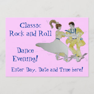 Classic Rock en Roll Dancing Kaart