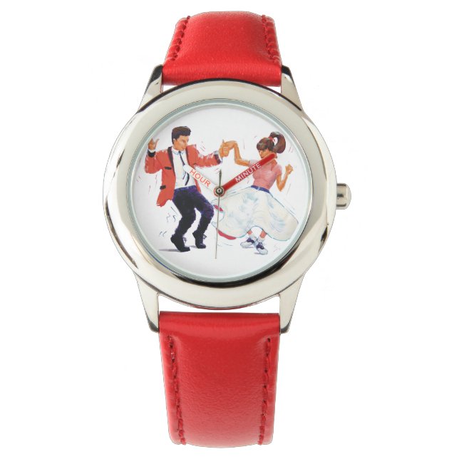 Classic Rock en Roll Jive Dancing Horloge (Voorkant)
