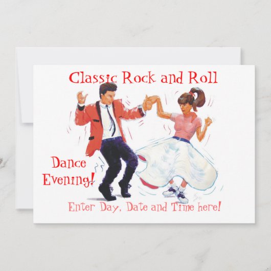 Classic Rock en Roll Jive Dancing Kaart (Voorkant)
