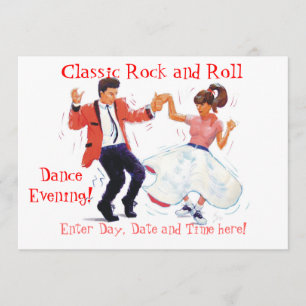 Classic Rock en Roll Jive Dancing Kaart
