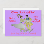 Classic Rock en Roll Jive Dancing Kaart (Voorkant / Achterkant)