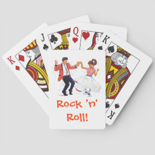 Classic Rock & Roll Teddy Boy Poodle Skirt Dancers Pokerkaarten