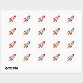 Classic Rocketship Sticker (Vel)