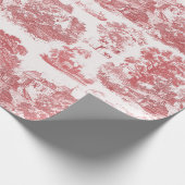 Classic Rode Franse Chateau Toile Cadeaupapier (Hoek)