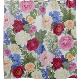 Classic Romantic Floral Tapestry Douchegordijn
