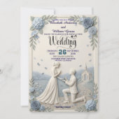 Classic Romantic Formal Wedding Kaart (Voorkant)