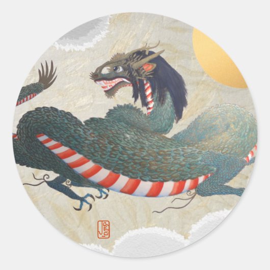 Classic Ronde 1 1/2" DRAGON Sticker (Voorkant)
