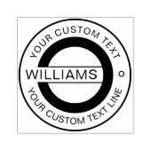 Classic Ronde Logo Familienaam Rubberstempel (Afrduk)