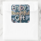 Classic Ronde Sticker Mooi Gratis Cadeauontwerp (Tas)