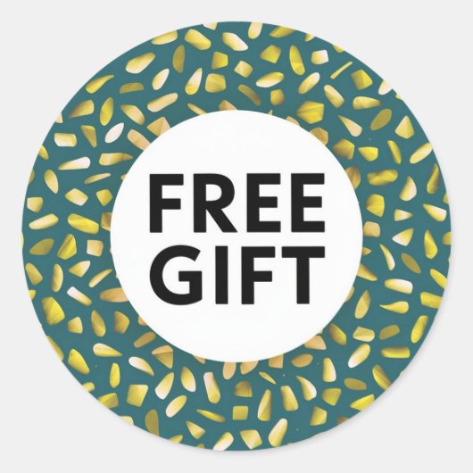 Classic Ronde Sticker Mooi Gratis Cadeauontwerp (Voorkant)