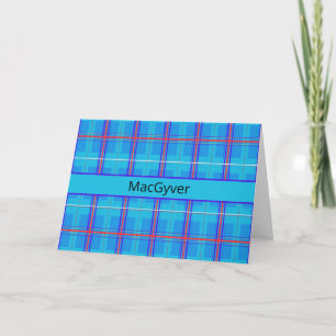 Classic Rood en Blauw Schots Tartan, op maat Kaart