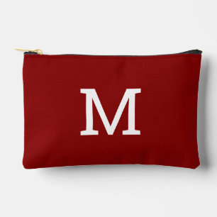 Classic Rood Monogram Initiaal Accessoire Make-up Etui