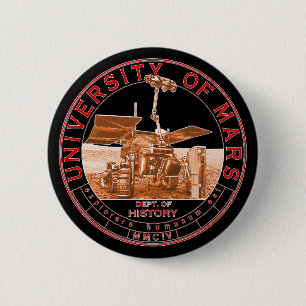 Classic rood Sinaasappel wit Logo mars universitei Ronde Button 5,7 Cm